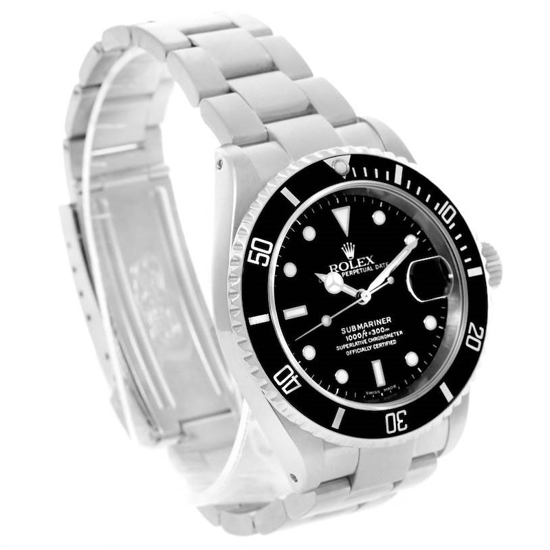 Rolex Submariner Mens Stainless Steel Black Dial Watch 16610 Year 2001 SwissWatchExpo