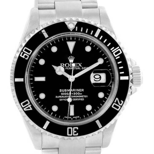 Photo of Rolex Submariner Mens Stainlees Steel Automatic Date Watch 16610
