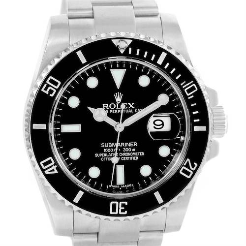 Photo of Rolex Submariner Ceramic Bezel Steel Date Mens Watch 116610 Box Papers