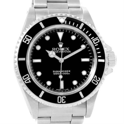 Photo of Rolex Submariner No Date Black Dial Mens Watch 14060 Box Papers