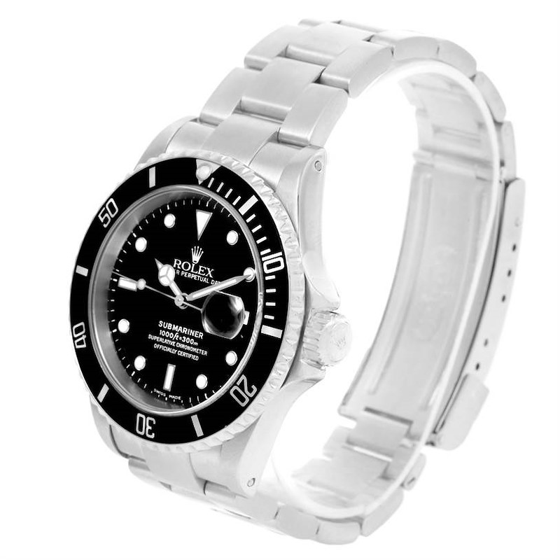 Rolex Submariner Black Dial Automatic Stainless Steel Watch 16610 SwissWatchExpo