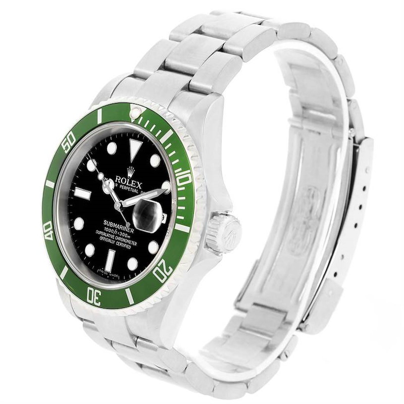 Rolex Submariner Green Bezel 50th Anniversary Mens Watch 16610LV SwissWatchExpo