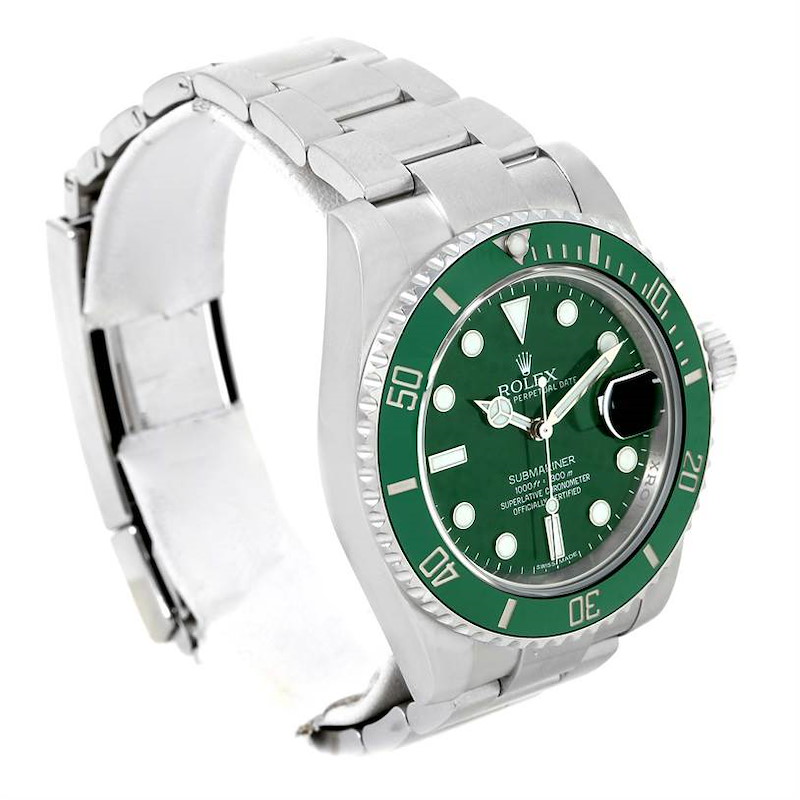 Rolex Submariner Hulk Green Dial Steel Mens Watch 116610LV Box Papers SwissWatchExpo