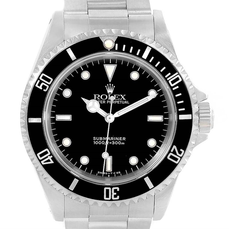 Rolex Submariner No Date Black Dial Steel Mens Watch 14060 SwissWatchExpo