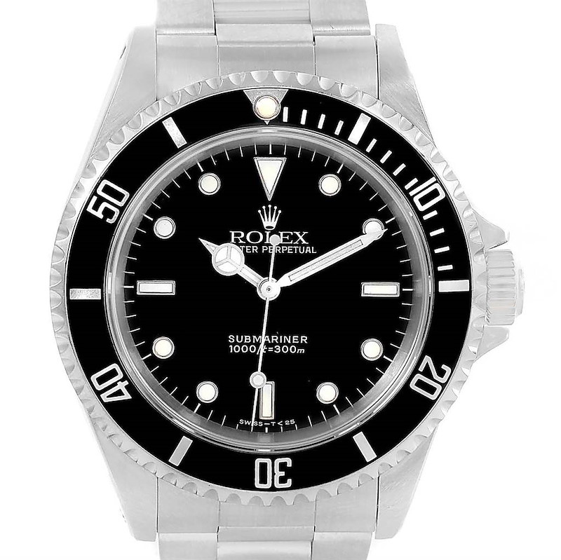 Rolex Submariner No Date Black Dial Steel Mens Watch 14060 SwissWatchExpo