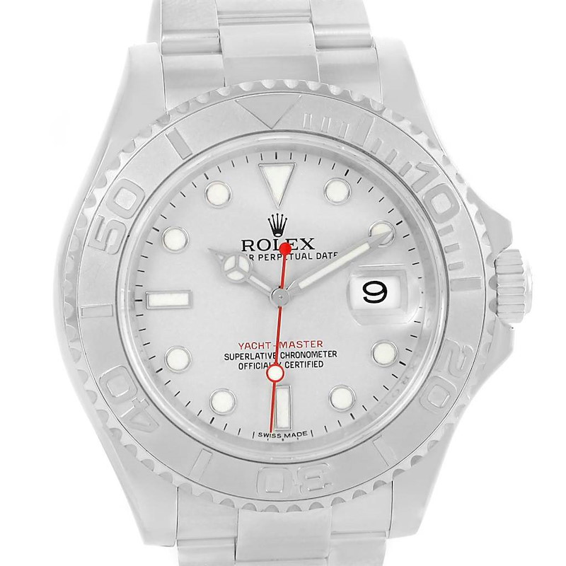 Rolex Yachtmaster Steel Platinum Automatic Mens Watch 116622 Box Papers SwissWatchExpo