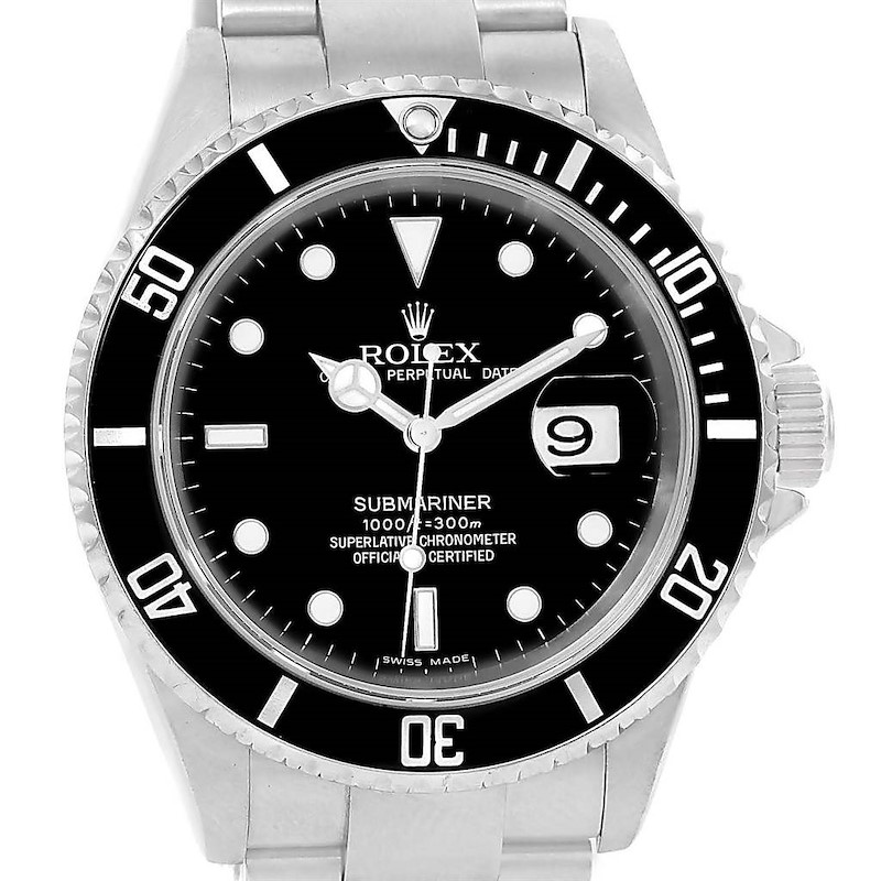 Rolex Submariner Steel Black Dial Automatic Mens Watch 16610 Year 2004 SwissWatchExpo