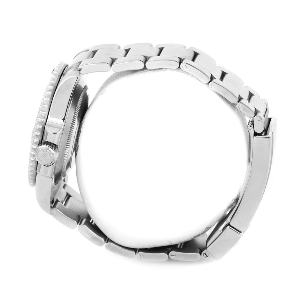 This image shows a side view of a Rolex Submariner 116610 Men's Stainless Steel Black Dial 116610 Men's Stainless Steel Black Dial watch, focusing on the case, crown, bezel, and bracelet.