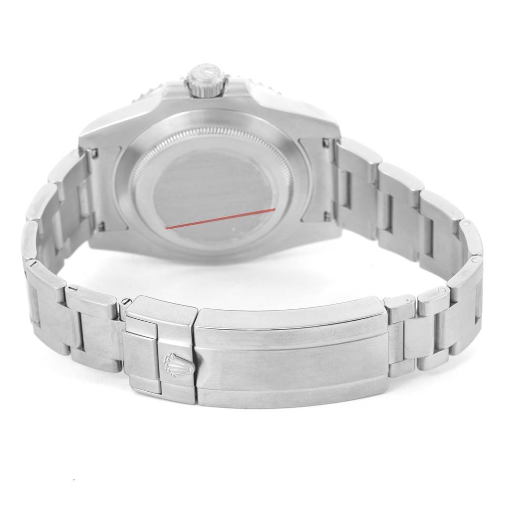 The image shows the back of a Rolex Submariner 116610 Men's Stainless Steel Black Dial 116610 Men's Stainless Steel Black Dial watch, including its caseback, bracelet, and clasp.