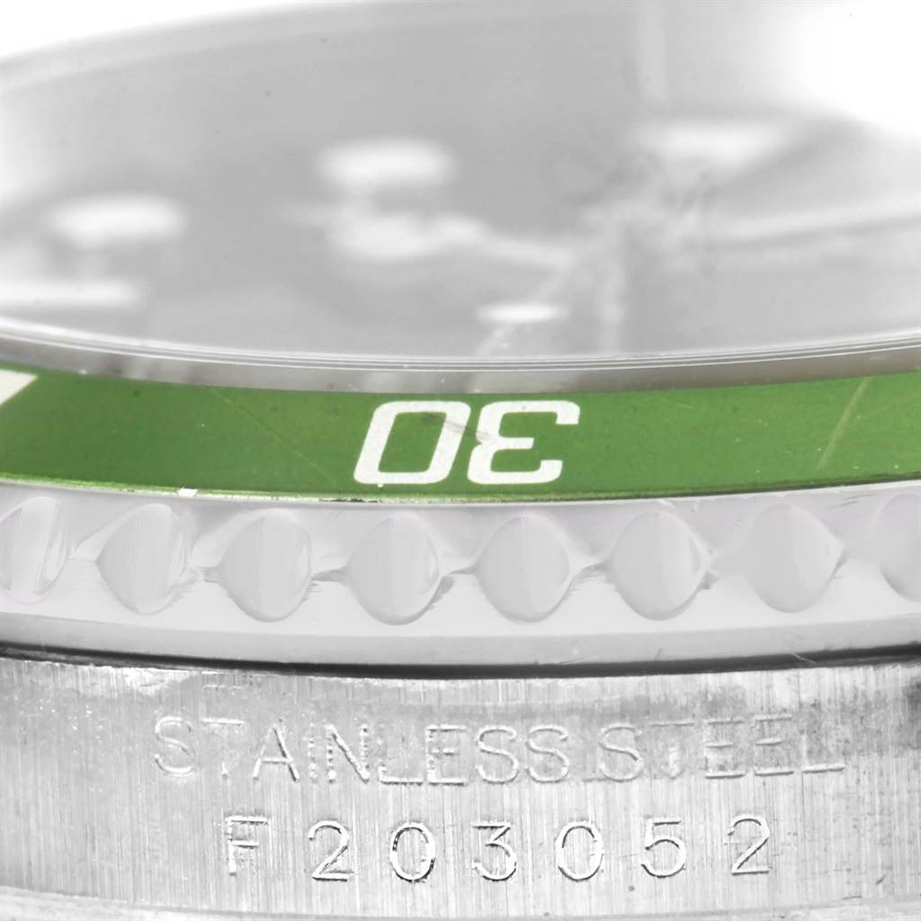 The close-up image shows the bezel and part of the casing with the serial number of the Rolex Submariner 16610LV Men's Stainless Steel Black Dial 16610LV Men's Stainless Steel Black Dial.