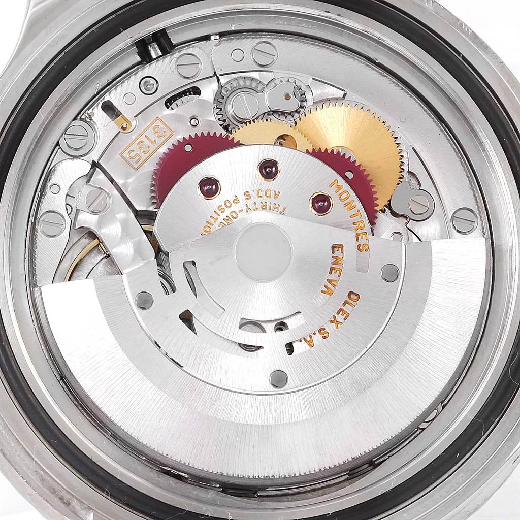 This image shows the internal movement mechanism of a Rolex Submariner 16610LV Men's Stainless Steel Black Dial 16610LV Men's Stainless Steel Black Dial watch from a top-down angle.