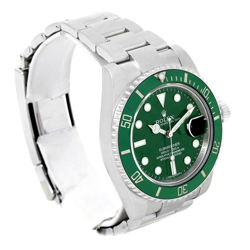 Rolex Submariner Hulk Green Dial Steel Mens Watch 116610LV Year