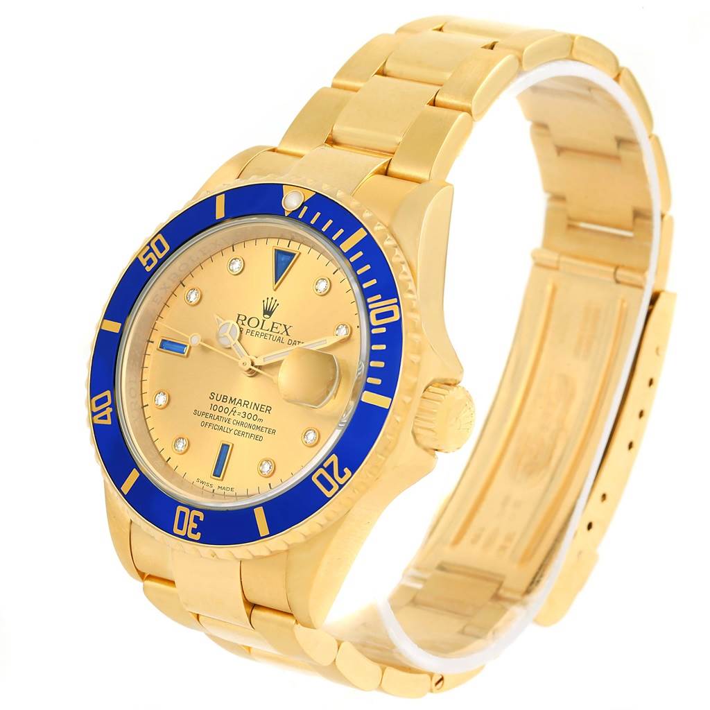 Rolex Submariner Yellow Gold 16618 | Stock 14343P | SwissWatchExpo