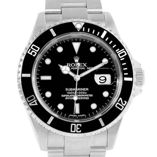 Photo of Rolex Submariner Stainless Steel Automatic Black Dial Mens Watch 16610