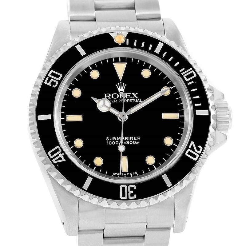 Rolex Submariner No-Date 2-Liner Automatic Mens Watch 14060 SwissWatchExpo