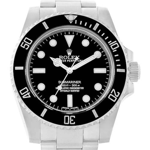 Photo of Rolex Submariner Mens Ceramic Bezel Non Date Watch 114060 Box Papers