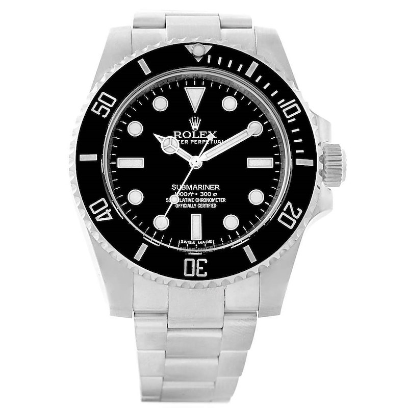 Rolex Submariner Mens Ceramic Bezel Automatic Watch 114060 Box Papers SwissWatchExpo