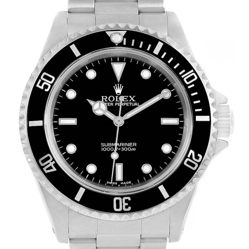 Rolex Submariner Non Date 2-Liner Stainless Steel Watch 14060 SwissWatchExpo