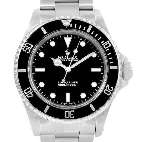 Photo of Rolex Submariner Non Date 2-Liner Black Dial Mens Watch 14060