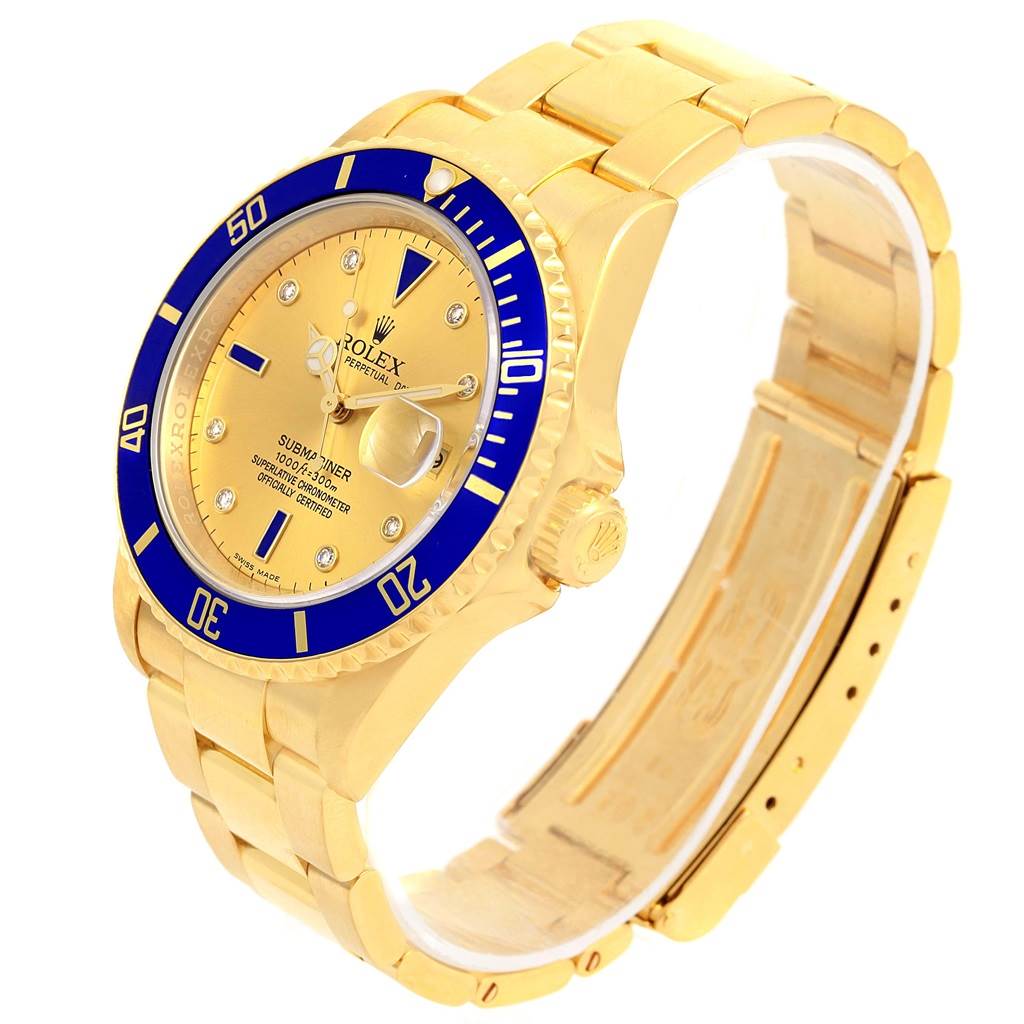 Rolex Submariner Yellow Gold 16618 | Stock 15177P | SwissWatchExpo