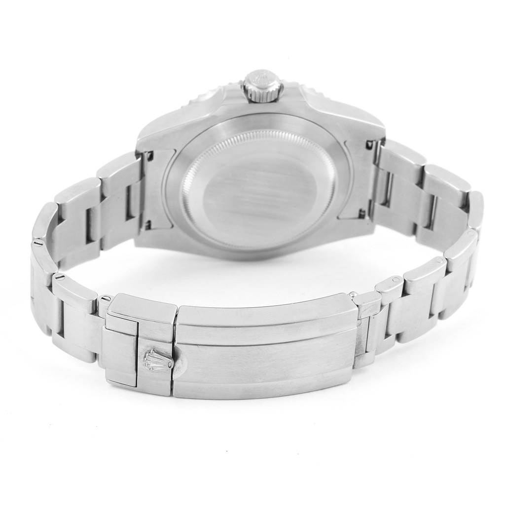 The image shows the back case and bracelet clasp of a Rolex Submariner 116610 Men's Stainless Steel Black Dial 116610 Men's Stainless Steel Black Dial watch including visible links and crown.