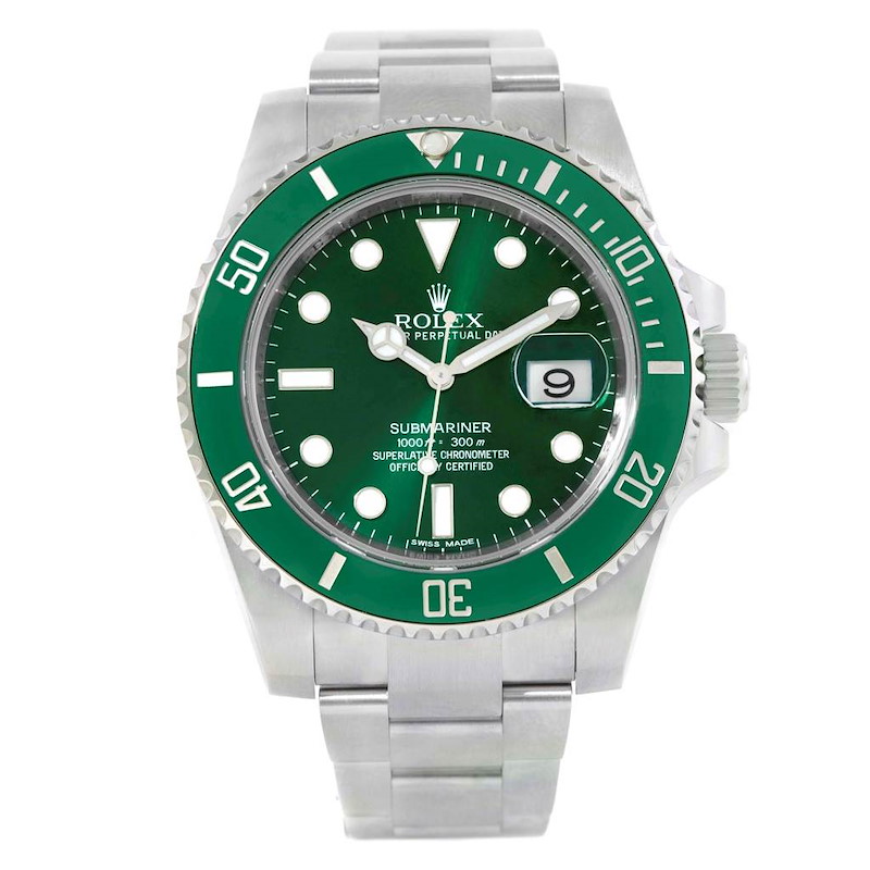 Rolex Submariner Hulk Green Dial Bezel Ceramic Bezel Watch 116610LV SwissWatchExpo