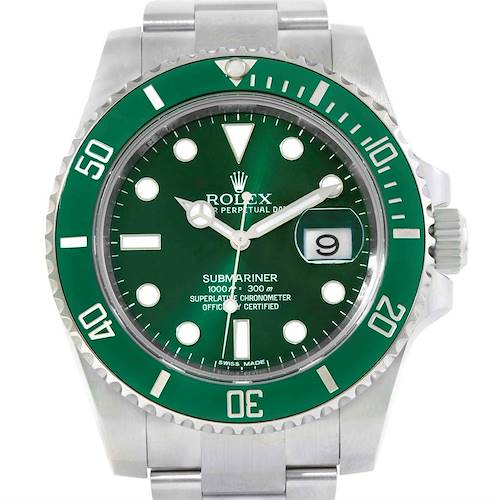 Photo of Rolex Submariner Hulk Green Dial Bezel Ceramic Bezel Watch 116610LV