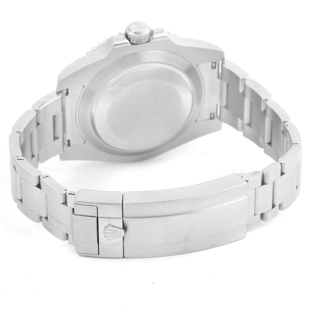 The image shows the back case, clasp, and bracelet of a Rolex Submariner 116610 Men's Stainless Steel Black Dial 116610 Men's Stainless Steel Black Dial watch from a rear angle.