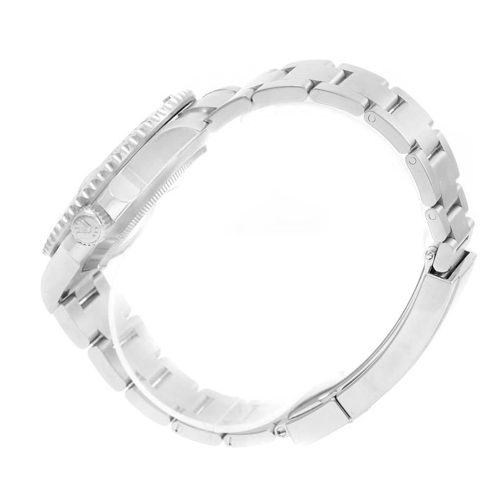 This image shows a Rolex Submariner 116610 Men's Stainless Steel Black Dial 116610 Men's Stainless Steel Black Dial watch from a side angle, highlighting the bracelet and crown.