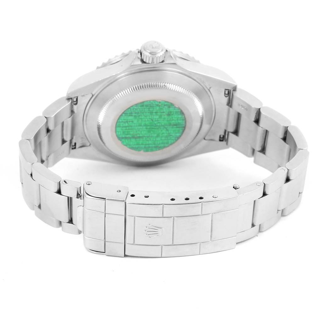 The image shows the back view and bracelet of a Rolex Submariner 16610LV Men's Stainless Steel Black Dial 16610LV Men's Stainless Steel Black Dial watch.