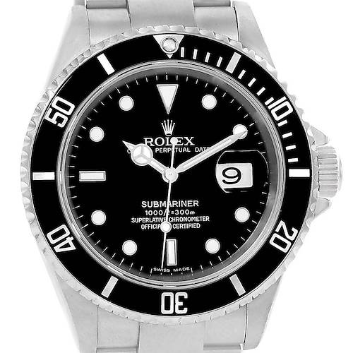 Photo of Rolex Submariner 40mm Black Dial Automatic Steel Mens Watch 16610