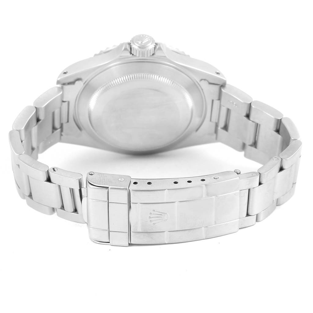 The image shows the back case and bracelet of the Rolex Submariner 14060 Men's Stainless Steel Black Dial 14060 Men's Stainless Steel Black Dial watch, viewed from the back.