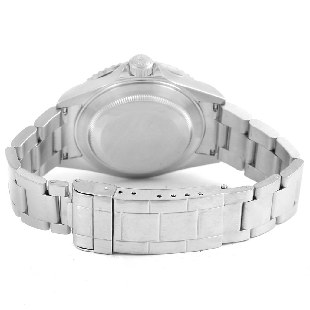 The image shows the back case and bracelet clasp of a Rolex Submariner 16610 Men's Stainless Steel Black Dial 16610 Men's Stainless Steel Black Dial watch from the rear angle.