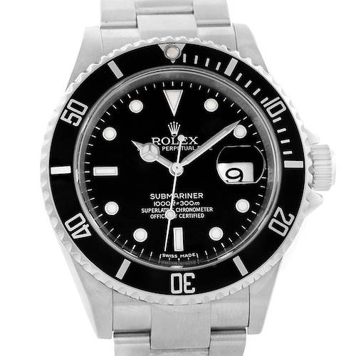 Photo of Rolex Submariner 40 Black Dial Black Dial Mens Watch 16610