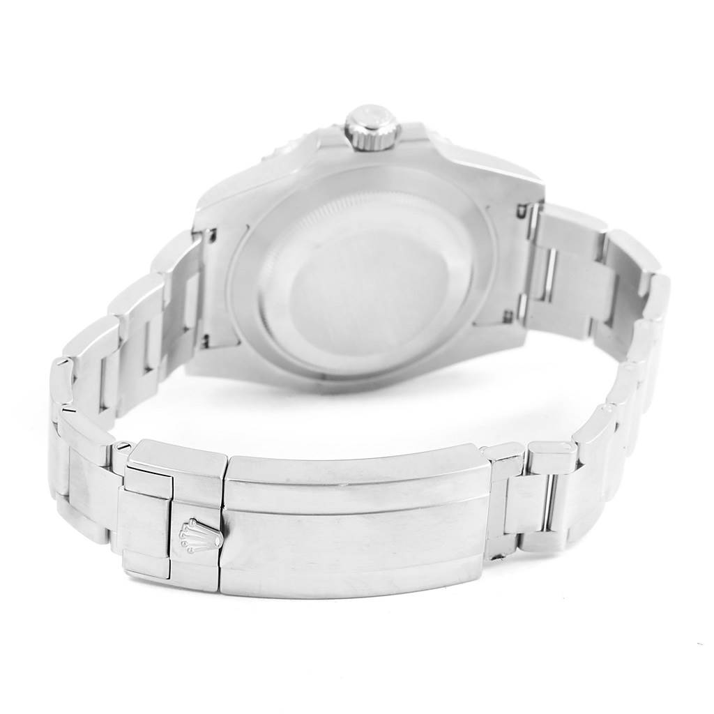 The image shows the back case and bracelet clasp of a Rolex Submariner 116610 Men's Stainless Steel Black Dial 116610 Men's Stainless Steel Black Dial watch from a rear angle.