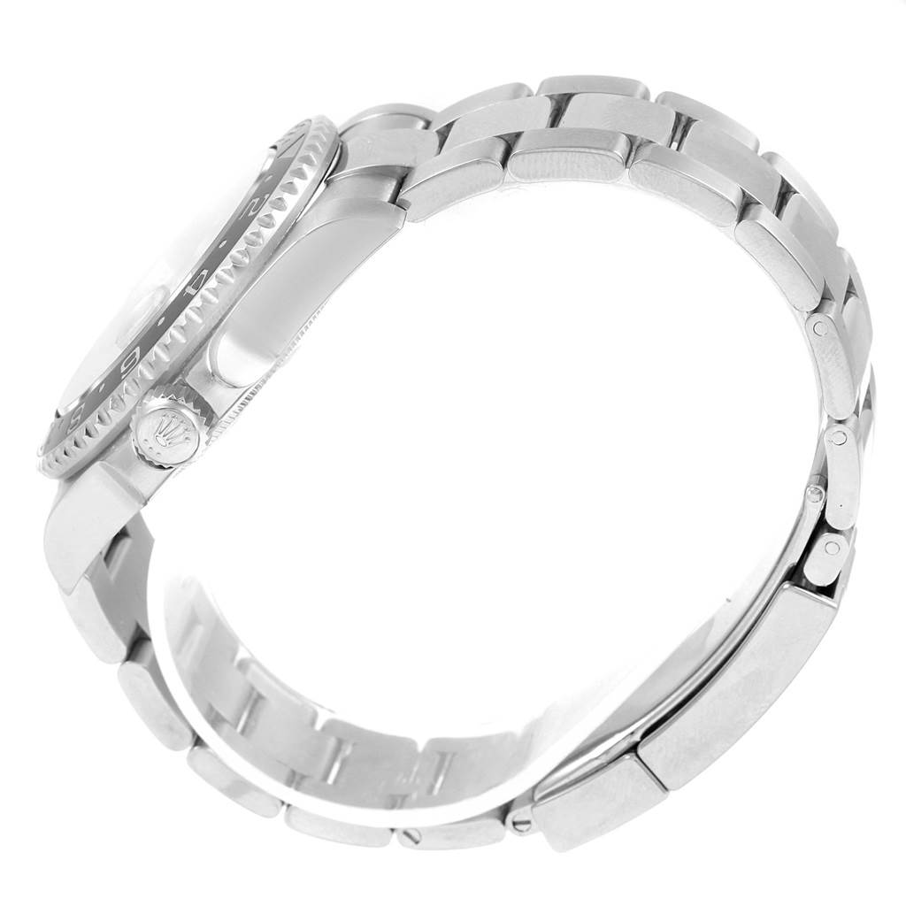 This image shows a side view of a Rolex Submariner 116710 Men's Stainless Steel Black Dial 116710 Men's Stainless Steel Black Dial watch, highlighting the bracelet, crown, and part of the case.