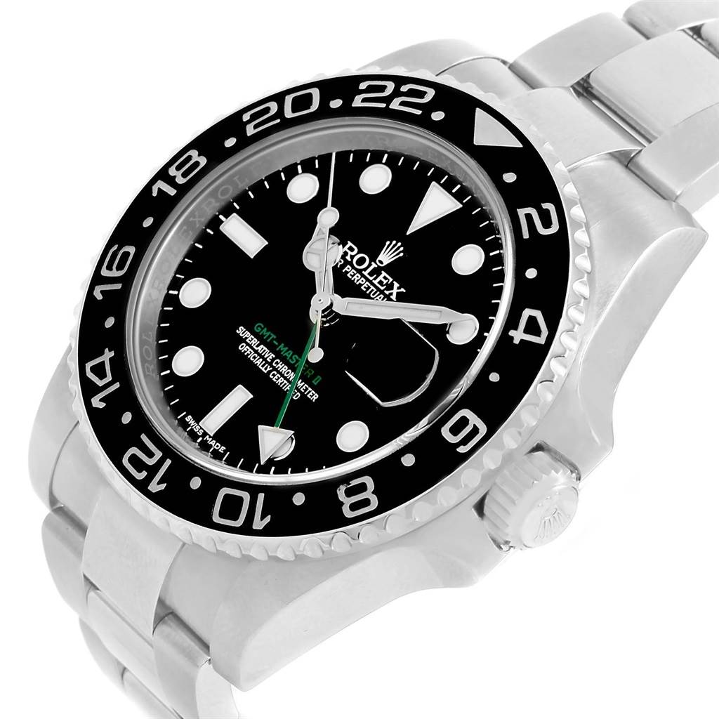 The image shows the face, bezel, crown, and part of the bracelet of a Rolex Submariner 116710 Men's Stainless Steel Black Dial 116710 Men's Stainless Steel Black Dial watch at a slight angle.