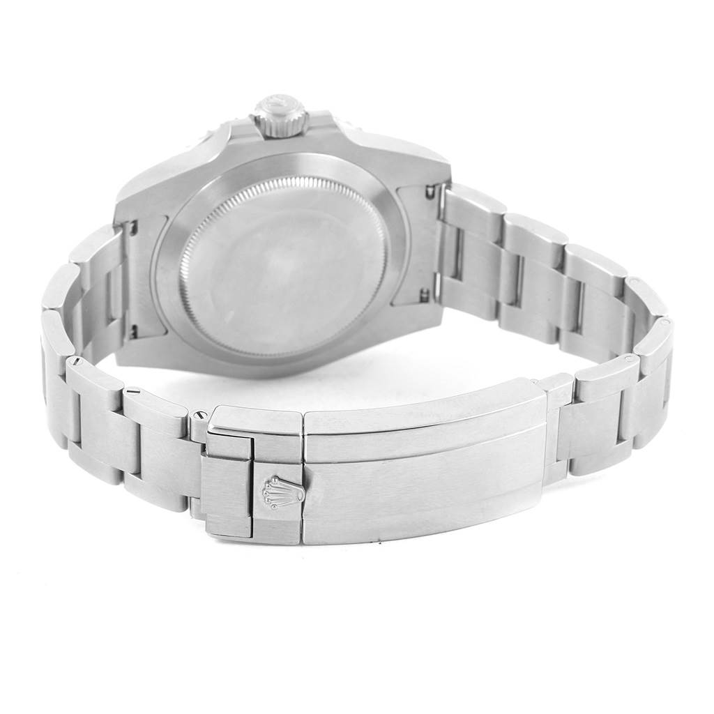 The image shows the back case, crown, and bracelet clasp of a Rolex Submariner 116610 Men's Stainless Steel Black Dial 116610 Men's Stainless Steel Black Dial watch.