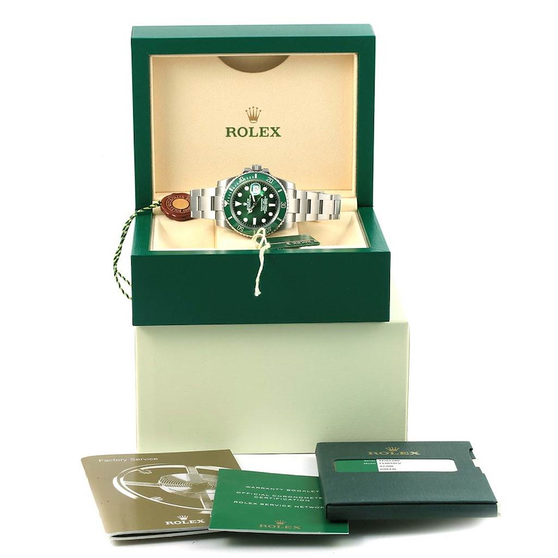 Rolex Submariner Hulk 116610LV Green Ceramic Bezel Watch Box Papers MINT