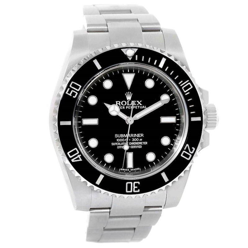Rolex Submariner Ceramic Bezel Steel Mens Watch 114060 Box Papers SwissWatchExpo