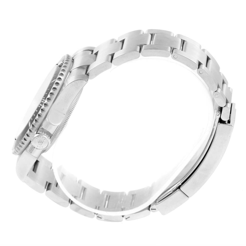 The image displays a side angle of the Rolex Submariner 114060 Men's Stainless Steel Black Dial 114060 Men's Stainless Steel Black Dial watch, focusing on its band, crown, and partially visible watch case.