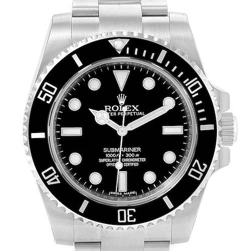Photo of Rolex Submariner Ceramic Bezel Steel Mens Watch 114060 Unworn