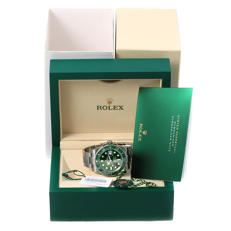 Rolex Submariner Hulk 116610LV Green Ceramic Bezel Watch Box