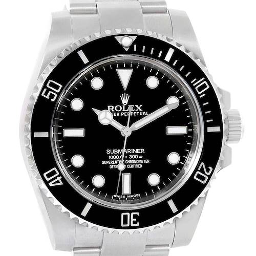 Photo of Rolex Submariner 40mm Ceramic Bezel Steel Watch 114060 Box Card