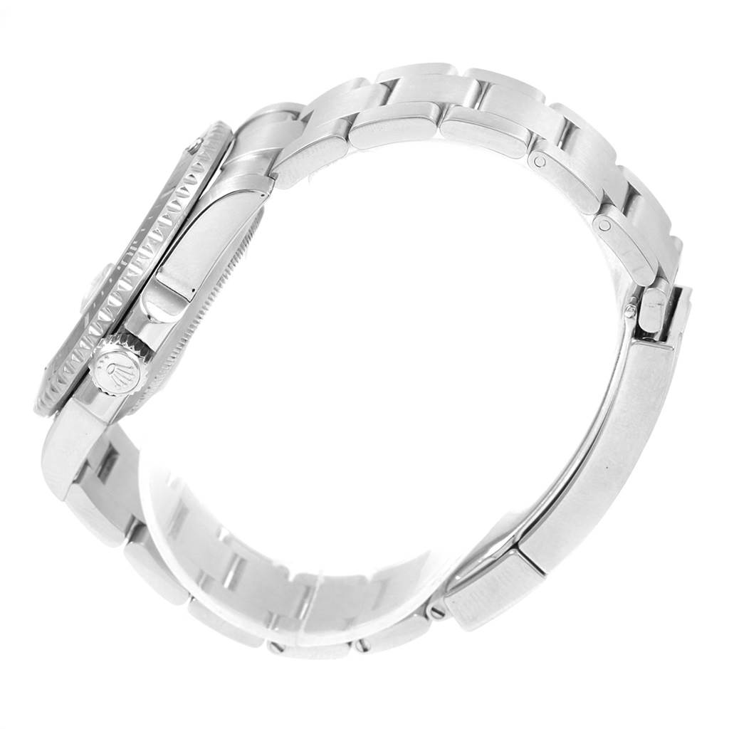 The image displays a side view of the Rolex Submariner 116610 Men's Stainless Steel Black Dial 116610 Men's Stainless Steel Black Dial watch, showcasing the case, crown, and bracelet.