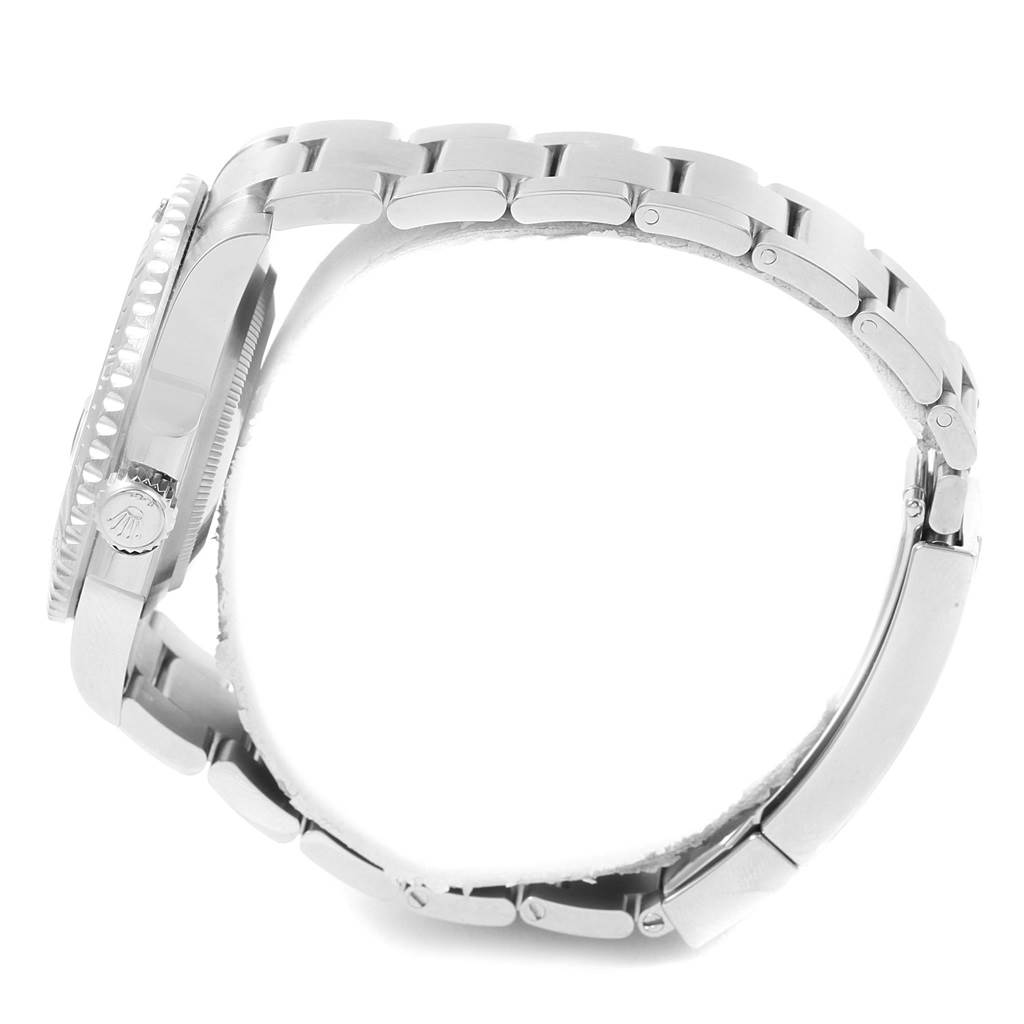 This image shows a side profile of the Rolex Submariner 116610 Men's Stainless Steel Black Dial 116610 Men's Stainless Steel Black Dial watch, highlighting the clasp, links, and crown.