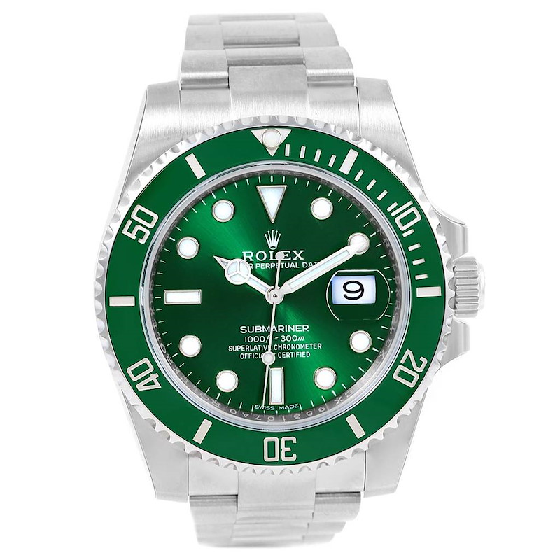 Rolex Submariner Hulk Green Ceramic Bezel Watch 116610LV Unworn SwissWatchExpo