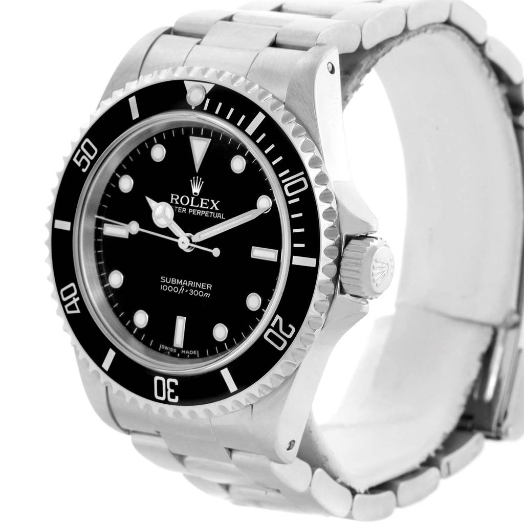 Rolex Submariner 40mm Non-Date 2-Liner Steel Mens Watch 14060 ...