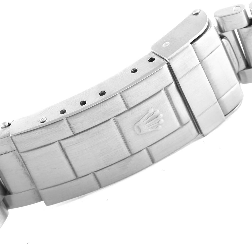 The image shows the clasp and part of the bracelet of a Rolex Submariner 16610 Men's Stainless Steel Black Dial 16610 Men's Stainless Steel Black Dial watch.