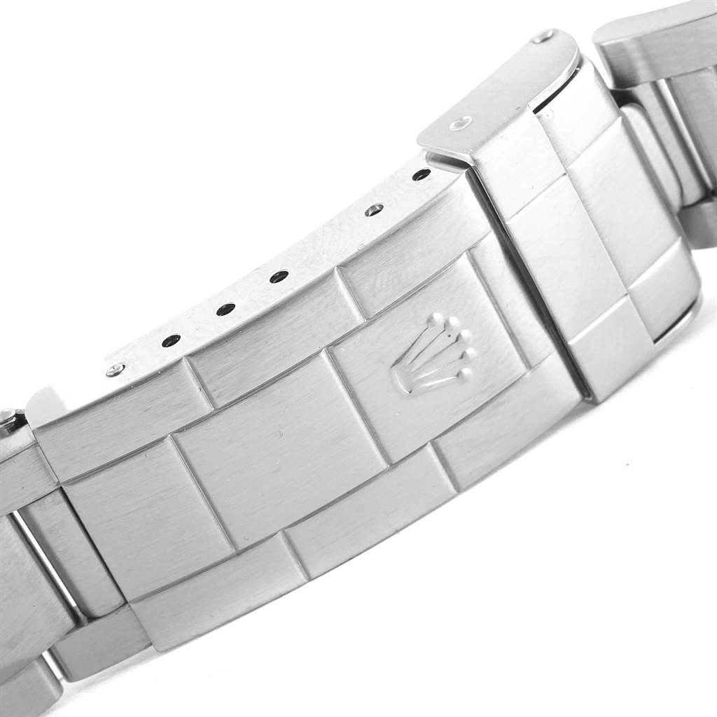 The image shows the clasp and part of the bracelet of a Rolex Submariner 14060 Men's Stainless Steel Black Dial 14060 Men's Stainless Steel Black Dial watch, with the Rolex logo visible.